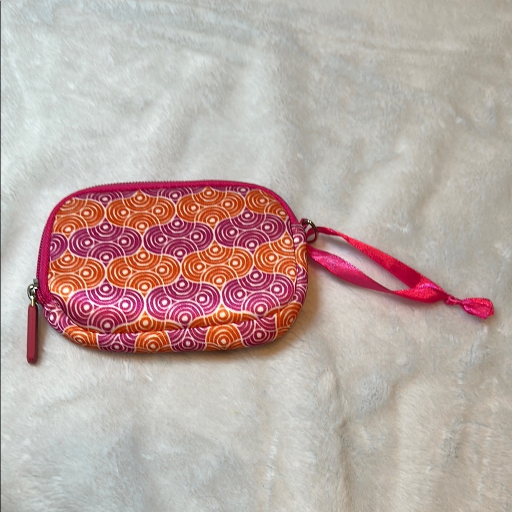 Jonathan Adler Pink and Orange Wallet with Geometric Design
